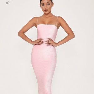 sparkly pink body tight dress